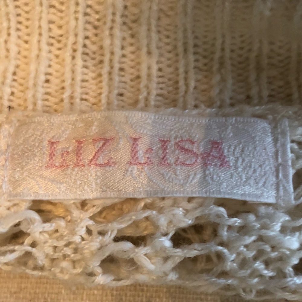 LIZ LISA Hime Gyaru ivory open knit batwing cardigan - Picture 5 of 6